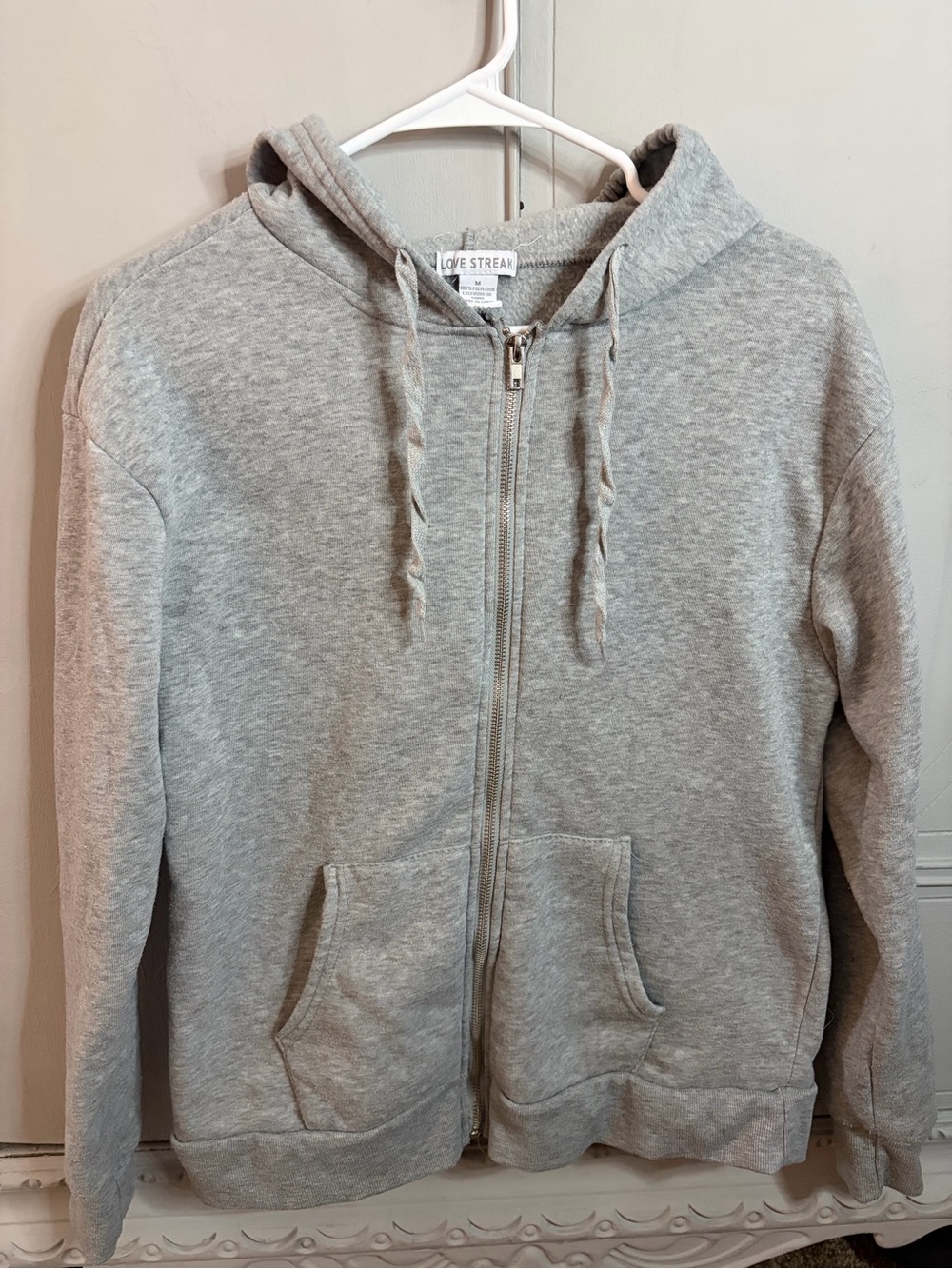 Love Streak Women's Gray Full-Zip Hoodie
